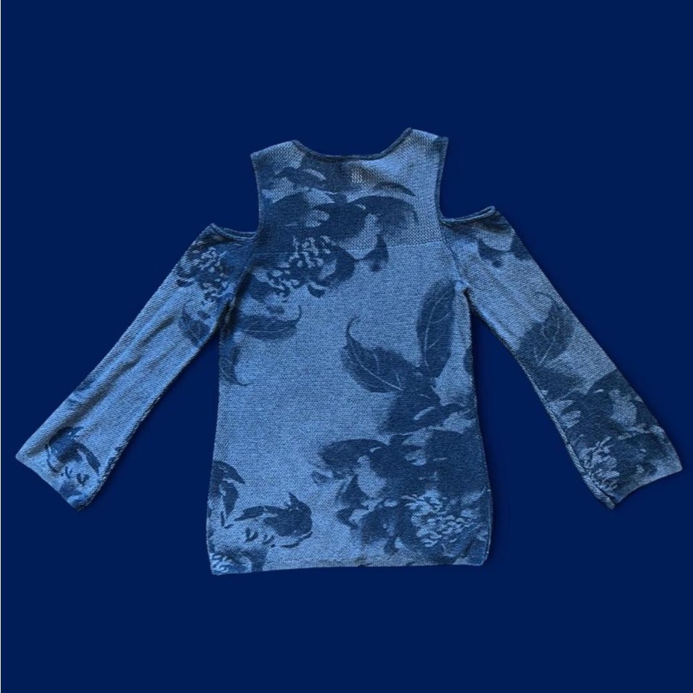 INC International Concepts Printed Cotton Cold Shoulder Crewneck Size S - Picture 7 of 7